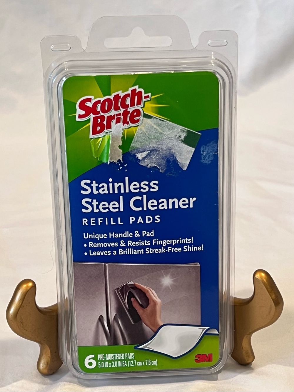 3M Scotch-Brite Stainless Steel Cleaner Refill Pads 6 Pack
